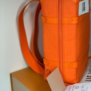 SOLD OUT Louis Vuitton Virgil Abloh Figures of Speech Orange Soft Trunk  Backpack